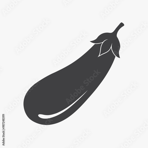 Eggplant Ingredients for Healthy Cooking Vector Illustration  Printable Graphic Design