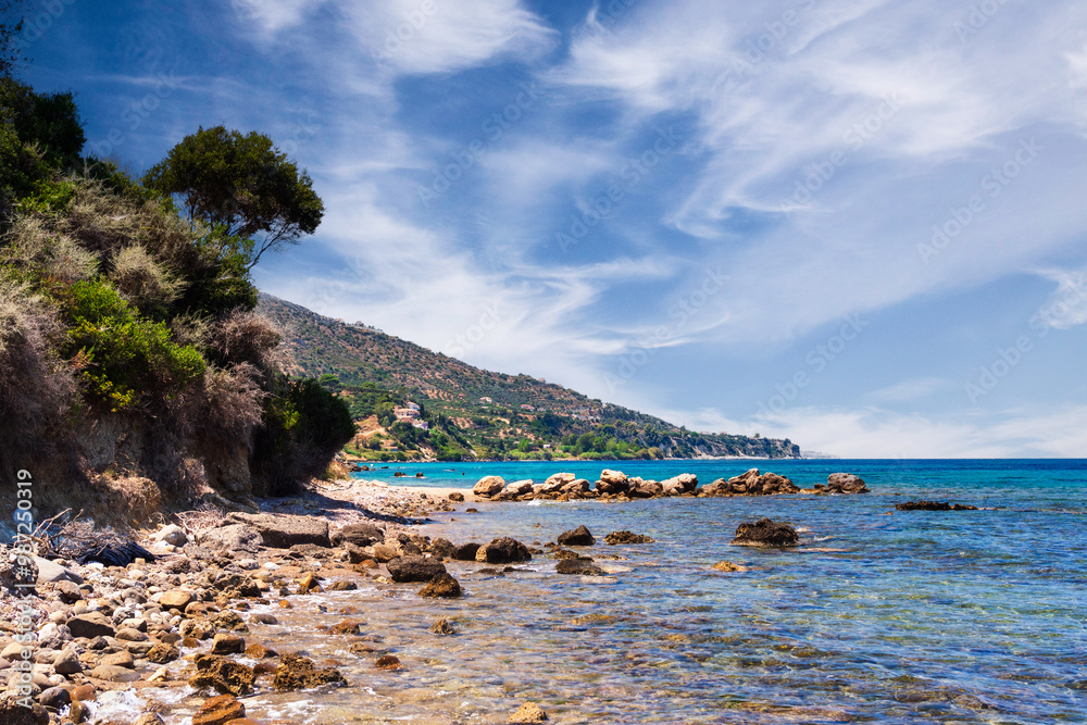 Beautiful sunny view of one of the Zakynthos beaches