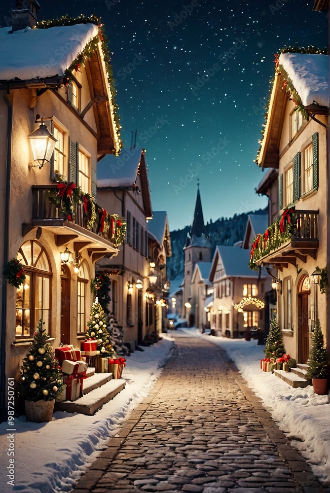 Fototapeta premium Gold frame with gold stars on white background flat lay top view copy space christmas background 