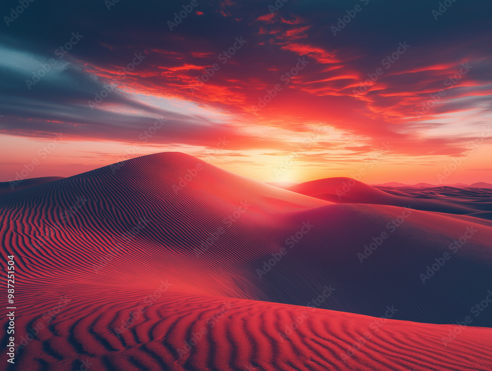 sunset in the desert sunset in the desert