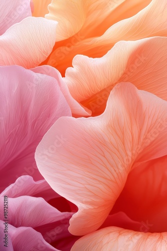  A tight shot of an array of flowers with pink, yellow, and red petals at their centers