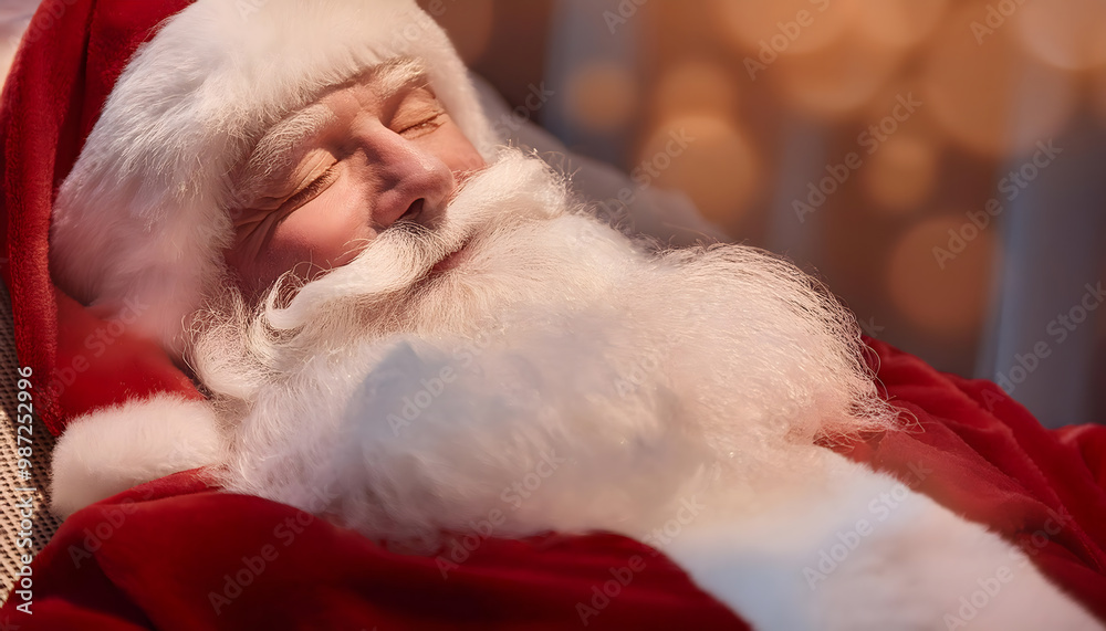 santa, claus, satisfied, christmas, holiday, xmas, santa claus, new, close-up, eyes, closed, with, beard, celebration, hat, winter, costume, december, old, nicholas, gift, noel, traditional, ad, card,
