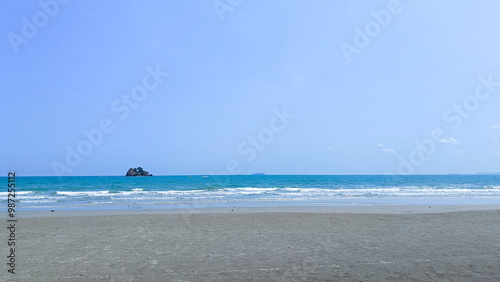 Sea landscape of Laem Sadet Beach Chanthaburi, Thailand photo