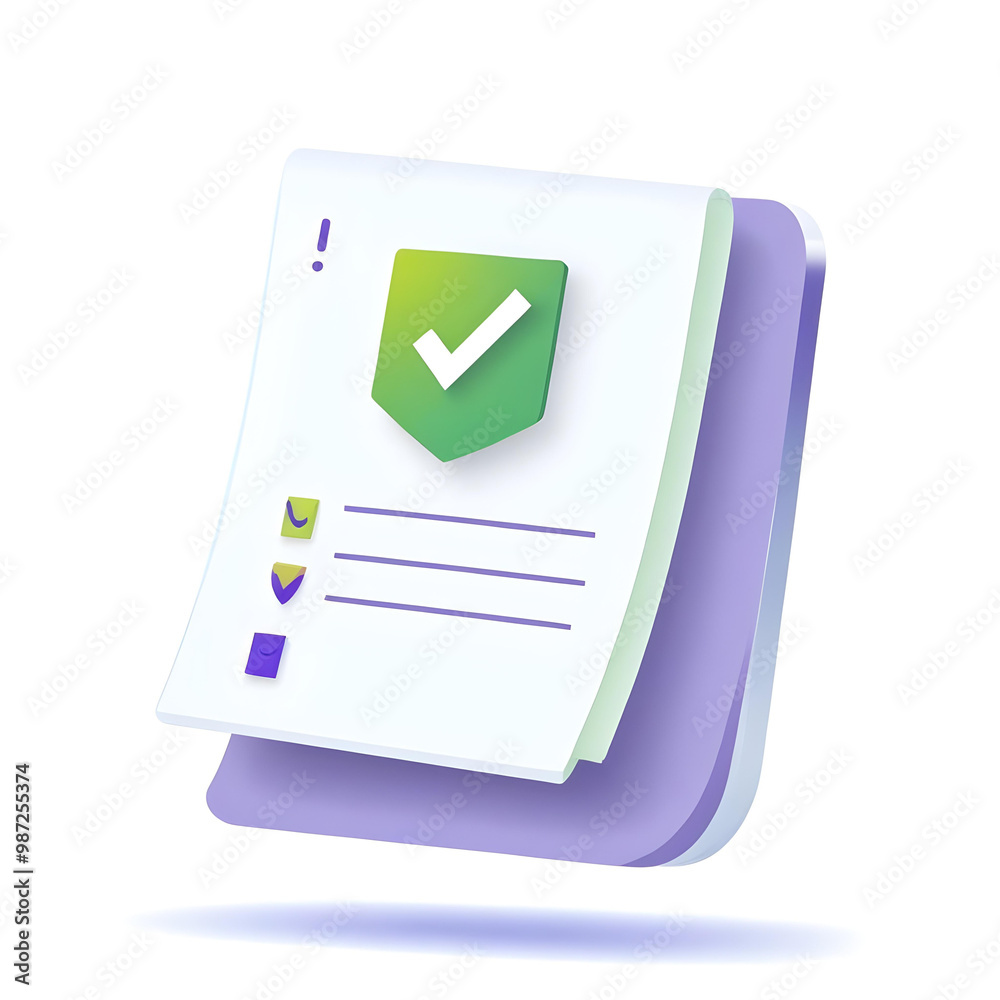 3d cartoon style document with green illustration icon 3d cartoon style document with green illustration icon
