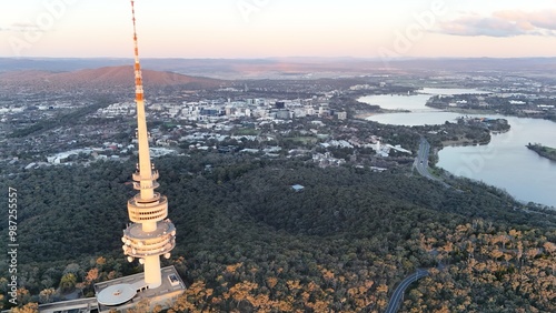 ariel view of city  photo