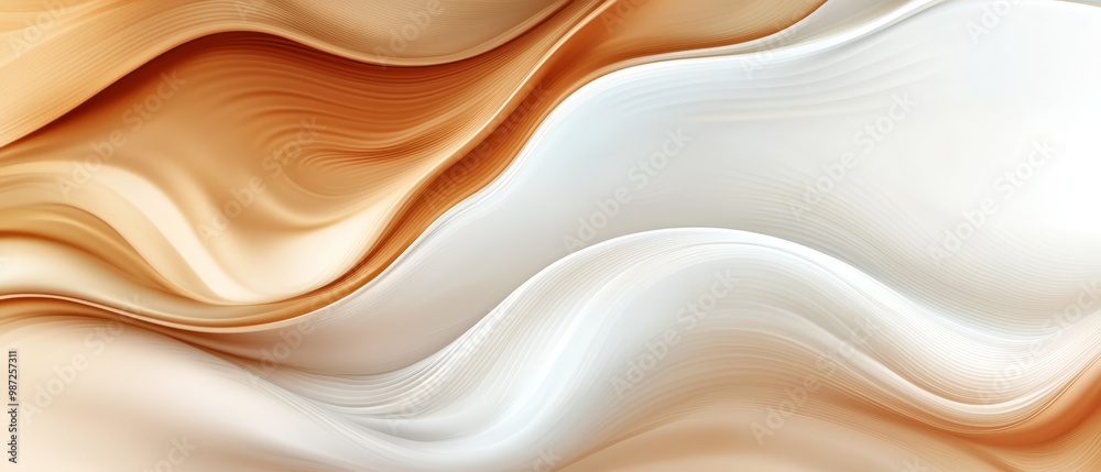 A tight shot of a white and orange backdrop featuring a wavy pattern at its base, with the bottom corner concealing an unseen image's edge A tight shot of a white and orange backdrop featuring a wavy pattern at its base, with the bottom corner concealing an unseen image's edge