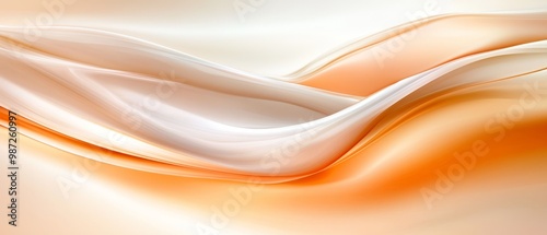  A tight shot of a white-orange wave against a white-orange backdrop, featuring a distinct white-orange stripe