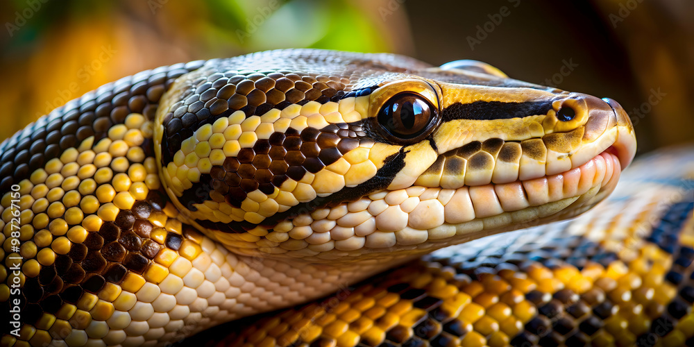 Close up of a python , serpentine, reptile, scales, slithering, predator, wildlife, dangerous, constrictor Close up of a python , serpentine, reptile, scales, slithering, predator, wildlife, dangerous, constrictor