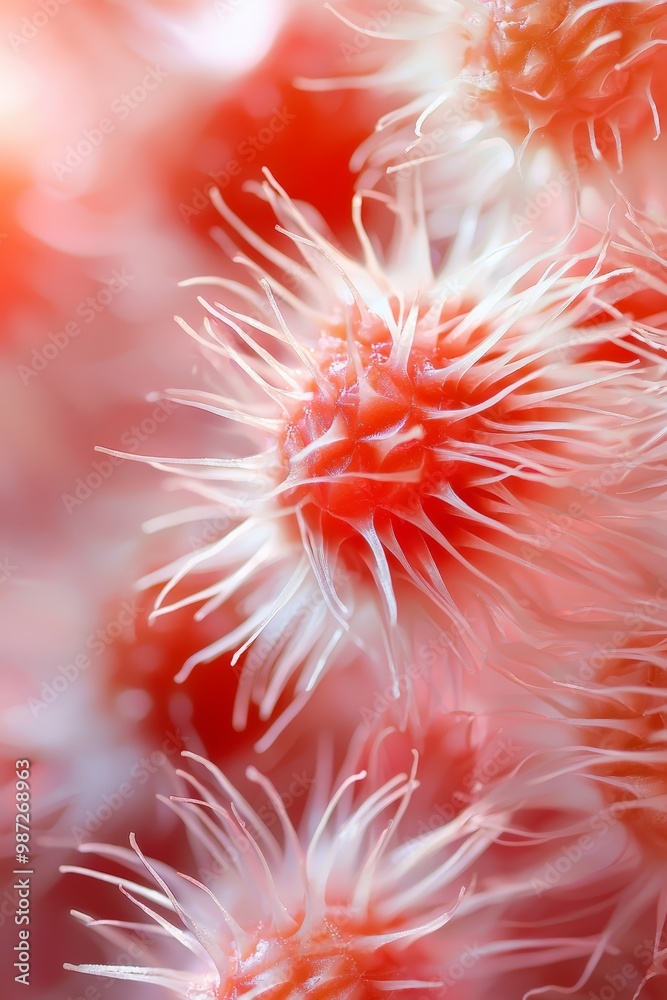 A tight shot of red and white spiky blooms against a softly blurred backdrop of their counterparts - red and white flowers A tight shot of red and white spiky blooms against a softly blurred backdrop of their counterparts - red and white flowers