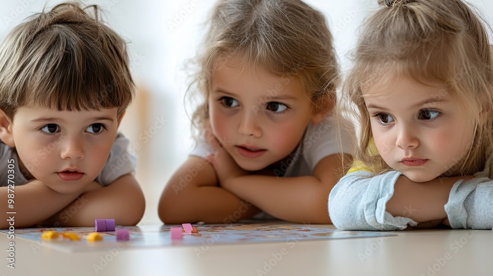 Children Engaged in Fun Learning Activity Together Children Engaged in Fun Learning Activity Together