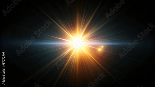 Glowing abstract background with starburst and energy rays