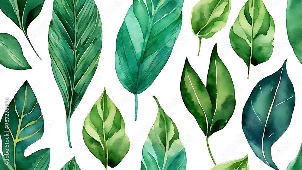 Botanical Leaves Patterns Patterns WATERCOLOE ILLUSTRATION Botanical Leaves Patterns Patterns WATERCOLOE ILLUSTRATION