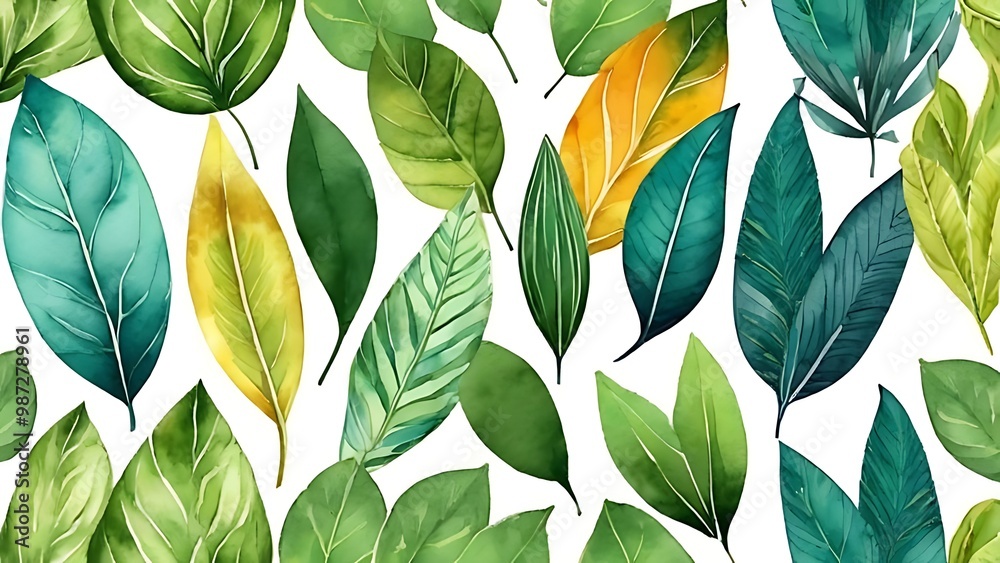 Botanical Leaves Patterns Patterns WATERCOLOE ILLUSTRATION Botanical Leaves Patterns Patterns WATERCOLOE ILLUSTRATION