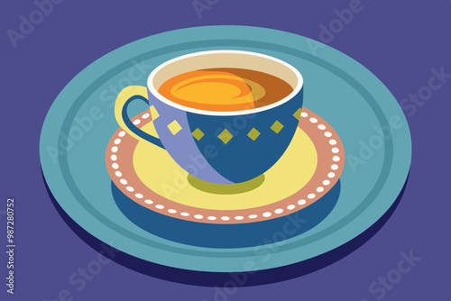  Cup plate vector art and illustration