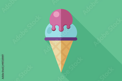 Ice cream vector art and illustration photo