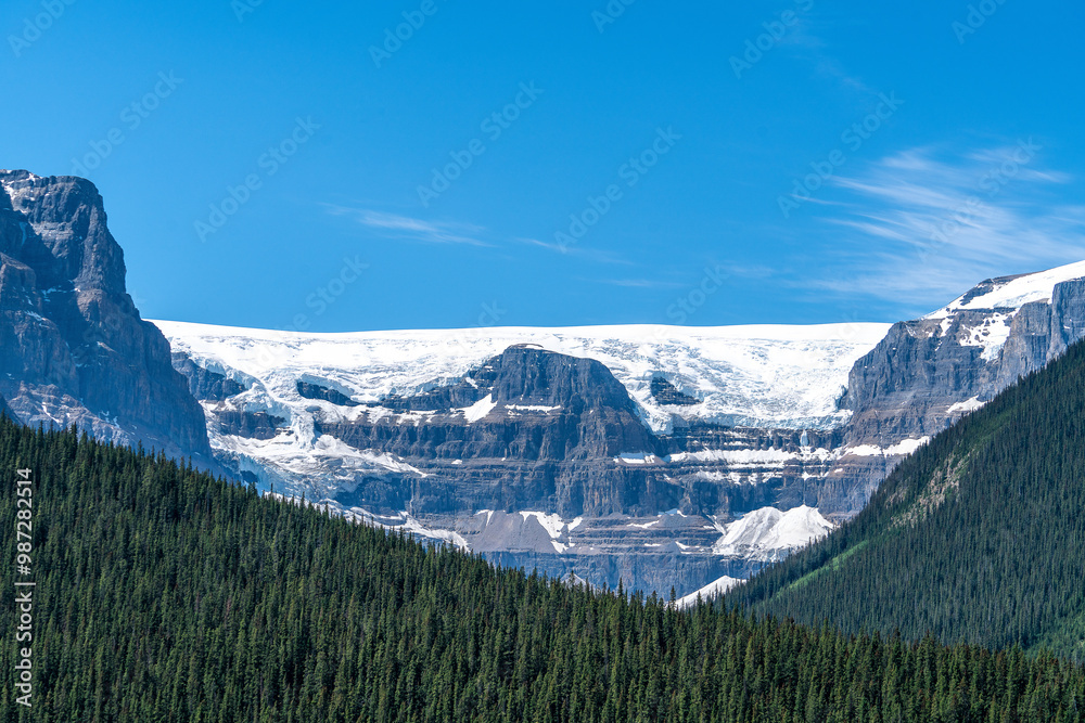 Scenic view on the way from banff to jasper national park Scenic view on the way from banff to jasper national park