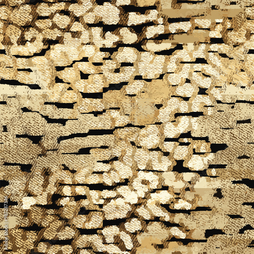 Washed beige brown smoke gray blurry wavy ikat seamless pattern. Aquarelle effect boho fashion fabric for coastal nautical stripe wallpaper background. Stripe with blurry gradient tileable swatch.