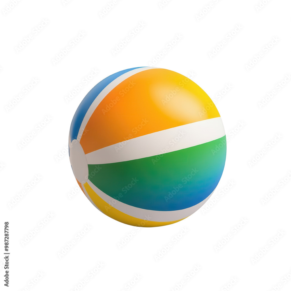 Colorful Beach Ball on transparent Background Colorful Beach Ball on transparent Background
