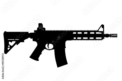 silhouette of a AR-Rifle