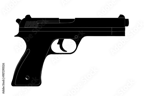 silhouette of a Automatic Pistol