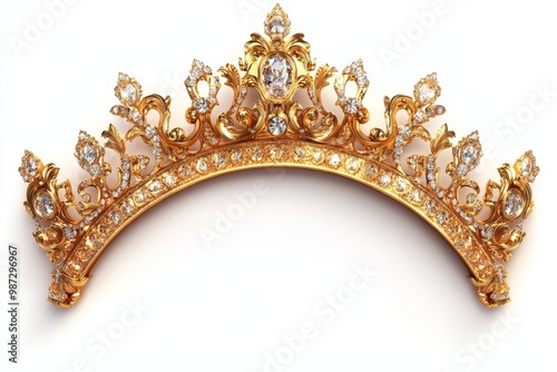 Golden Crown with Diamonds