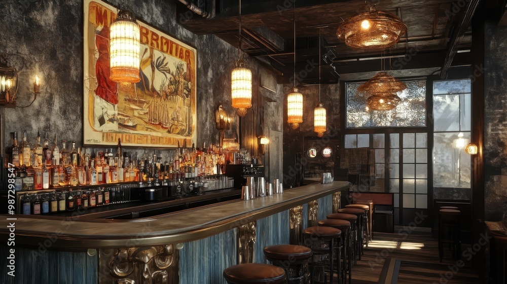 A bar with a sign that says A bar with a sign that says