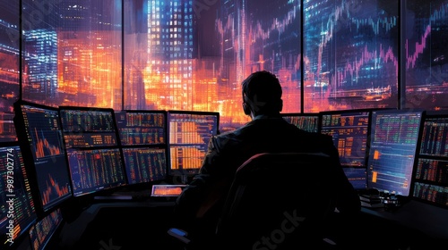 A fraudster manipulates the stock market, deceiving investors and amassing illegal profits photo