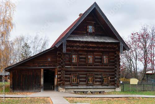 Suzdal. Vladimir region, Russia. The house of a wealthy peasant Kuzovkin of the XIX century. Museum of Wooden Architecture and Peasant Life photo