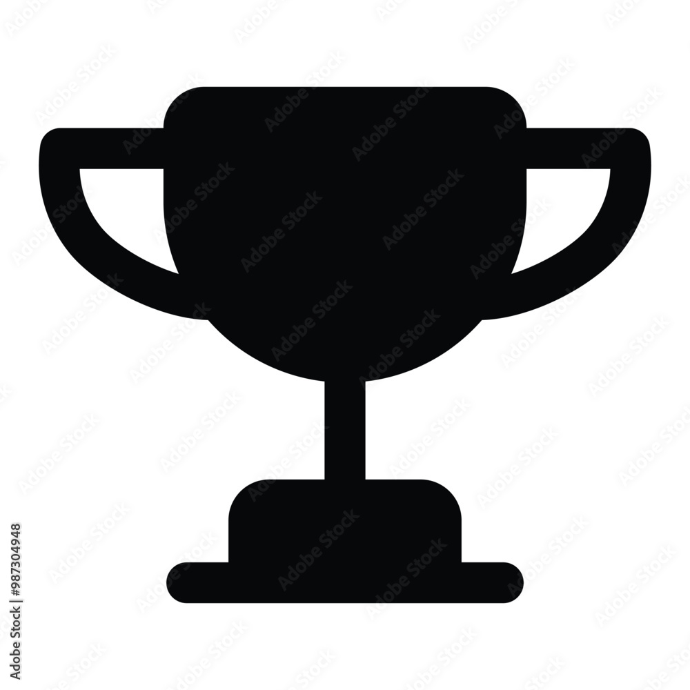 Simple Trophy glyph icon. The icon can be used for websites, print templates, presentation templates, illustrations, etc Simple Trophy glyph icon. The icon can be used for websites, print templates, presentation templates, illustrations, etc
