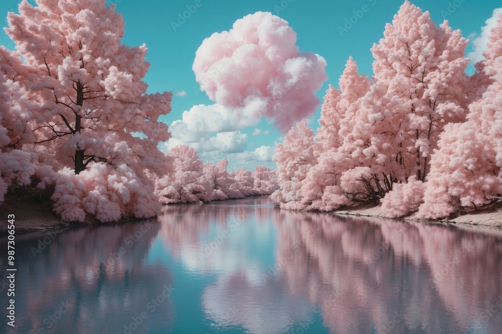 Fototapeta premium landscape with trees