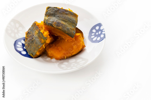 Obraz na płótnie 南瓜のほっこり煮 w salonie