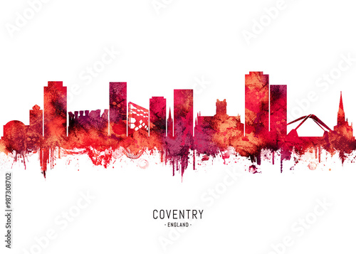 Coventry England Skyline Red photo