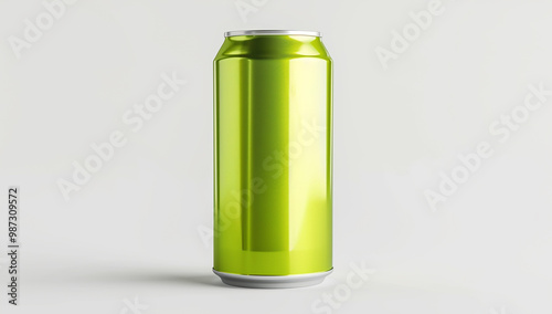 Lemon energy drink on a white background