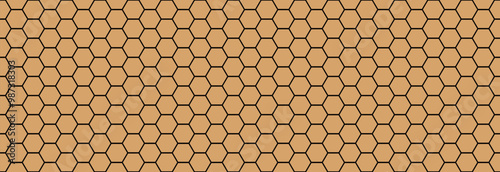Honeycomb Panels. A unique mosaic on a seamless background. Geometric Sculpture. 