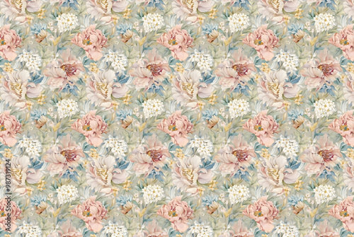  seamless pattern.soft pastel colors water color seamless pattern for beauty products or other.