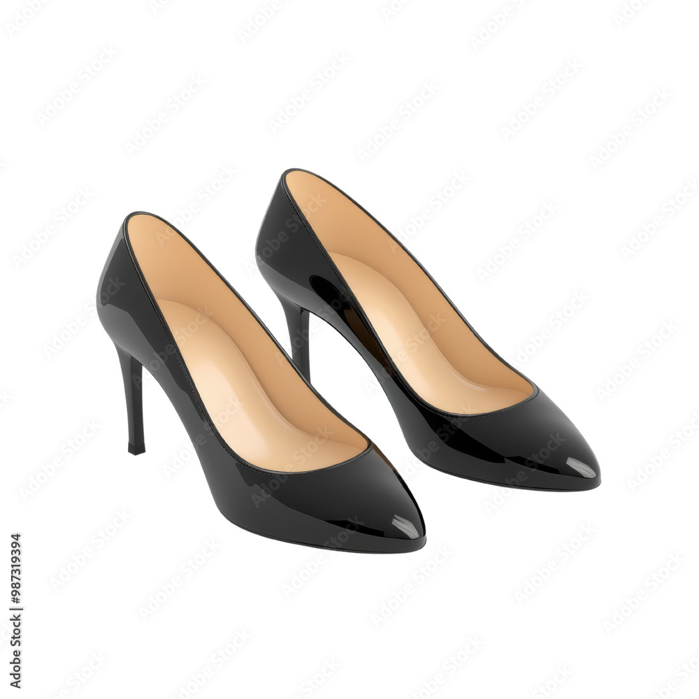 Elegant Black High Heels for Fashion Lovers on transparent background Elegant Black High Heels for Fashion Lovers on transparent background