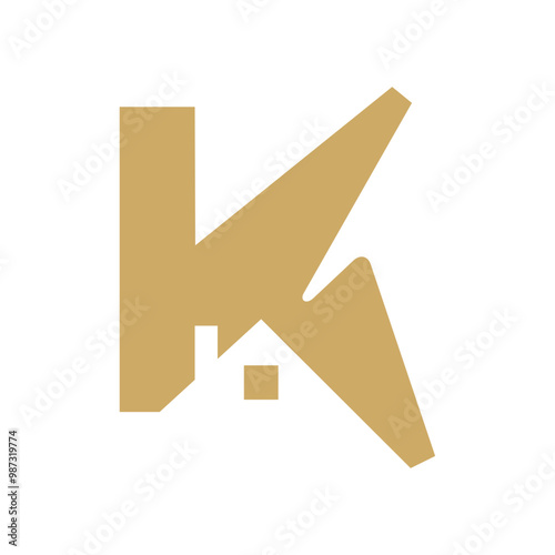 Letter K home logo design vector. Abstract logo design for real estate company business.