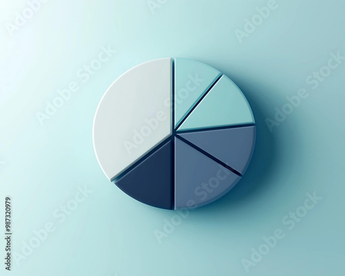 Simple circular chart icon with distinct segments