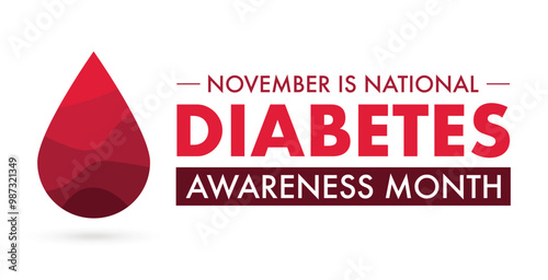 National Diabetes Awareness Month design concept . Observed in November .a time  to bring attention to diabetes.