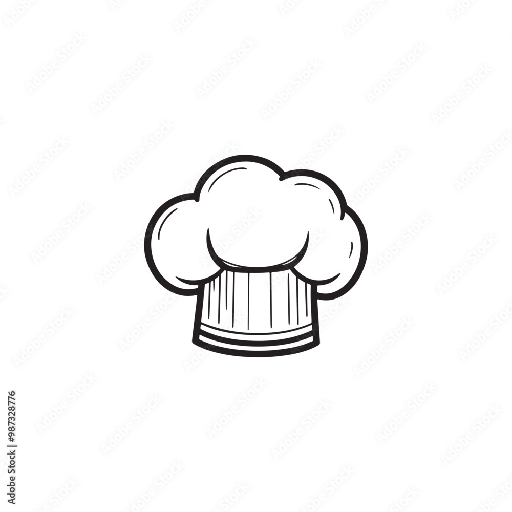 Restaurant Chef Toque Symbol - Vector Illustration. Restaurant Chef Toque Symbol - Vector Illustration.