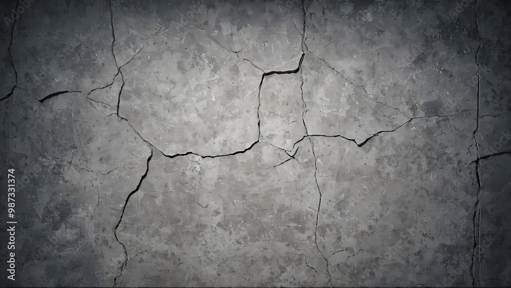 Obraz premium dark concrete wall with cracks