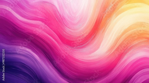 Colorful brushstroke texture with a gradient effect, creating a smooth, wavy pattern for abstract backgrounds