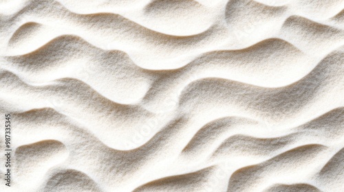 White Sand Texture, Top View Ideal for Summer Themes and Material Design