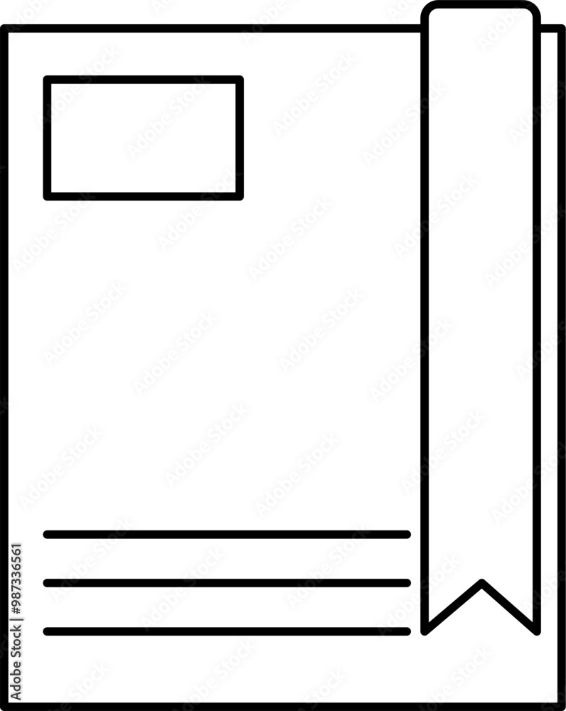Bookmark outline illustration vector Bookmark outline illustration vector