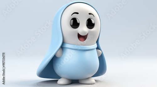 Misty valley landscape at sunrise near mountain ranges