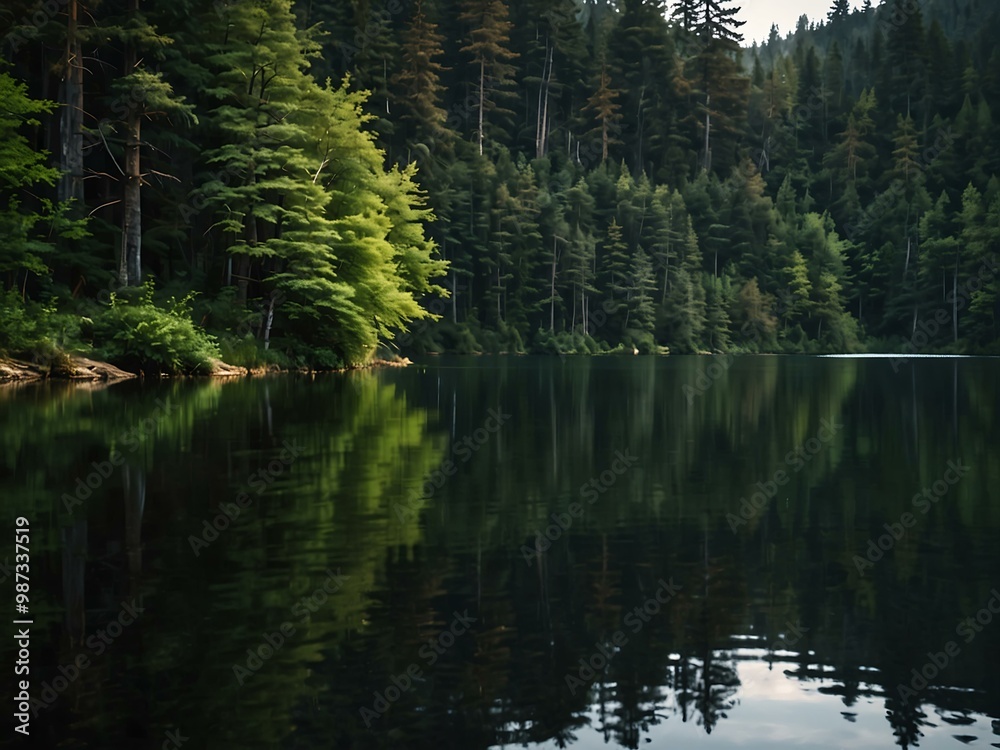 Another tranquil forest lake view. Another tranquil forest lake view.