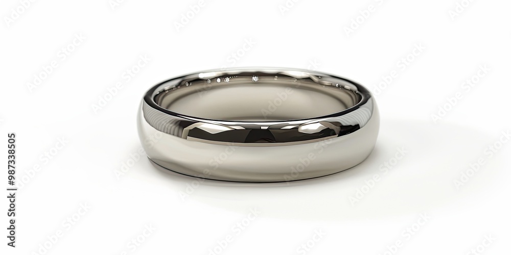 front view, fine white gold ring, masculine, on white background, product photography, luxury jewelry, simplicity front view, fine white gold ring, masculine, on white background, product photography, luxury jewelry, simplicity