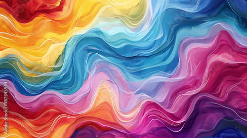 A mesmerizing composition of colors in an abstract artwork