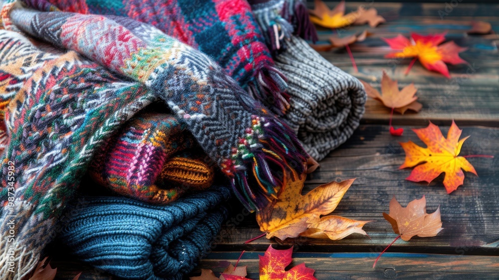 Colorful woolen argyle-patterned scarves, National Argyle Day