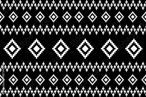 Geometric,Thai,seamless pattern, Navajo, traditional ethnic, fabric pattern for textiles, rugs, wallpaper, clothing, sarong, batik, wrapping, embroidery, print, background, cover, illustration, vector